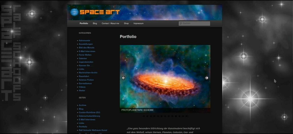 Bildschirmfoto der Webseite www.ralf-schoofs.de